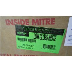 5" Inside Box, Gloss White- 1 box, 20 pieces