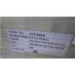 Luna Pearl 18" x 18" Granite Tile- 1 crate, 168 pieces approx 378sq ft retail value of 5872.00
