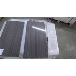Brown Wood Vein 12" x 24" Vein Cut, 29 boxes, 174 pieces approx approx 348sq ft retail value 6081.00