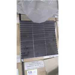 Black Limestone Mosaic 4" x 5/8"- 15 boxes, 150 pieces approx 150sq ft retail value 2842.00