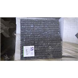 Blue Pearl 5/8" x 4" Granite Mosaic- 9 boxes, 90 pieces 12" x 12" sheets approx 90sq ft retail value