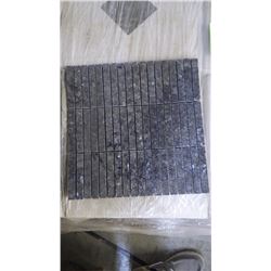 Blue Pearl 5/8" x 4" Granite Mosaic- 9 boxes, 90 pieces 12" x 12" sheets approx 90sq ft retail value