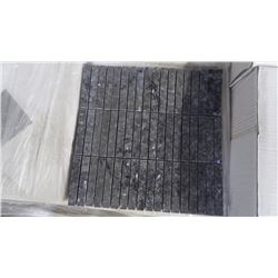Blue Pearl 5/8" x 4" Granite Mosaic- 9 boxes, 90 pieces 12" x 12" sheets approx 90sq ft retail value