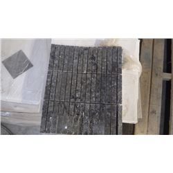 Blue Pearl 5/8" x 4" Granite Mosaic- 9 boxes, 90 pieces 12" x 12" sheets approx 90sq ft retail value