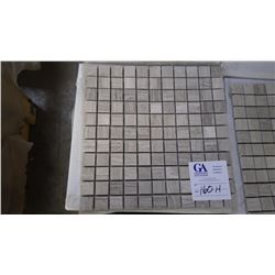 Grey Woodridge Vein Cut 1" x 1" Marble Mosaic- 21 boxes, 12" x 12" sheets 105 pieces, approx 105 sq.