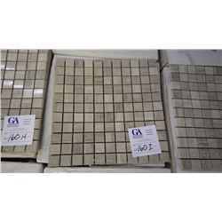 Grey Woodridge Vein Cut 1" x 1" Marble Mosaic- 21 boxes, 12" x 12" sheets 105 pieces, approx 105 sq.