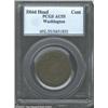 Image 1 : Undated Washington Double Head Cent AU55 PCGS. Baker-6, R.1. Medium brown patina covers both side...