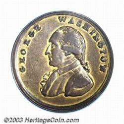 Undated PENNY Washington Liberty &amp; Security Penny AU50 PCGS....