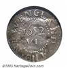 Image 2 : 1652 6PENCE Oak Tree Sixpence XF40 NGC. Noe-20, R.6. 31.8 grains. The coin does not show much wea...