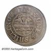 Image 1 : 1783 SHLNG Chalmers Shilling, Short Worm AU55 PCGS. Breen-1011. Although much more common than th...