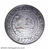 Image 1 : 1776 $1 Continental Dollar, CURENCY, Pewter MS62 NGC. Newman 1-C. This variety is the most likely...