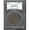 Image 1 : 1785 COPPER Nova Constellatio Copper, Pointed Rays AU50 PCGS. Crosby 3-B. The chocolate-brown fie...
