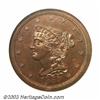 Image 1 : 1857 1/2 C PR66 Red and Brown NGC....