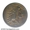 Image 1 : 1793 1C Wreath Cent--Vine and Bars--Corroded--ANACS. VF Details, Net Fine 12....