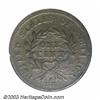 Image 2 : 1793 1C Wreath Cent--Vine and Bars--Corroded--ANACS. VF Details, Net Fine 12....