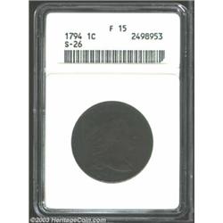 1794 1C Head of 1794 Fine 15 ANACS....