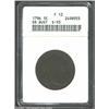 Image 1 : 1796 1C Reverse of 1796 Fine 12 ANACS....