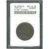 Image 1 : 1797 1C Reverse of 1797, Stems--Cleaned--ANACS. XF Details, Net VF20....