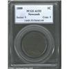 Image 3 : 1800 1C AU53 PCGS. Ex: Newcomb. S-197, R.1. The so-called "Q Variety" is so named because of a di...