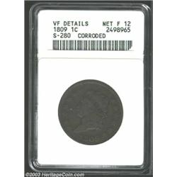 1809 1C --Corroded--ANACS. VF Details, Net Fine 12....