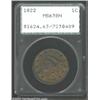 Image 1 : 1822 1C MS63 Brown PCGS. N-5, R.3. The L in LIBERTY is recut at the base. Chocolate-brown color a...