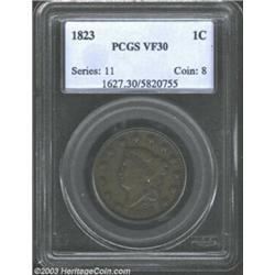 1823 1C VF30 PCGS....