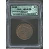 Image 1 : 1823 1C Restrike MS64 Red and Brown ICG....