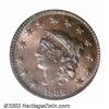 Image 1 : 1832 1C Large Letters MS65 Red and Brown PCGS....
