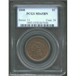 1848 1C MS65 Brown PCGS....