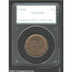 1848 1C MS64 Red and Brown PCGS....