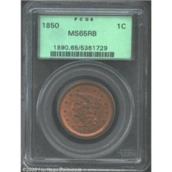 1850 1C MS65 Red and Brown PCGS....