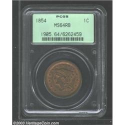 1854 1C MS64 Red and Brown PCGS....