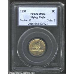 1857 1C MS64 PCGS....