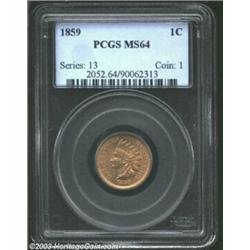 1859 1C MS64 PCGS....