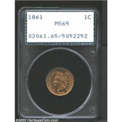 1861 1C MS65 PCGS....