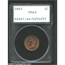 1863 1C MS64 PCGS....