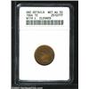 Image 1 : 1864 1C L On Ribbon--Cleaned--ANACS. Unc Details, Net AU50. Essentially a full strike with die cl...