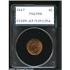 Image 1 : 1867 1C MS63 Red and Brown PCGS....