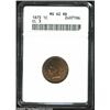 Image 1 : 1873 1C Closed 3 MS62 Red and Brown ANACS....