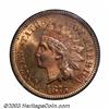 Image 1 : 1875 1C MS65 Red PCGS. This sharply defined and fully lustrous Gem is similar in technical qualit...