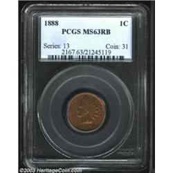 1888 1C MS63 Red and Brown PCGS....