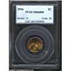 Image 1 : 1916 1C MS66 Red and Brown PCGS. Pristine golden-orange surfaces are accented with a crescent of...