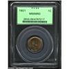 Image 1 : 1921 1C MS66 Red PCGS....