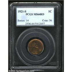 1921-S 1C MS64 Red PCGS....