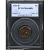 Image 1 : 1924-D 1C MS64 Red PCGS....