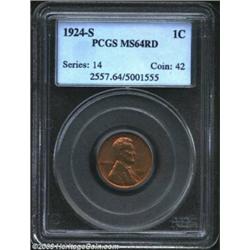 1924-S 1C MS64 Red PCGS....