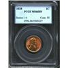 1929 1C MS66 Red PCGS. Brilliant fiery-red color overall with subtle hints of mint-green on the r...