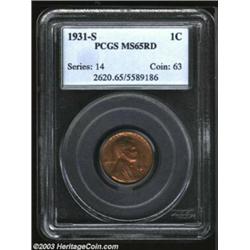 1931-S 1C MS65 Red PCGS....