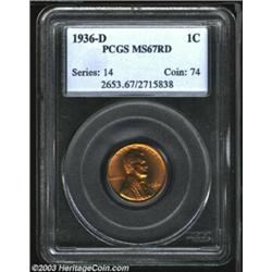 1936-D 1C MS67 Red PCGS....