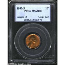 1952-S 1C MS67 Red PCGS....